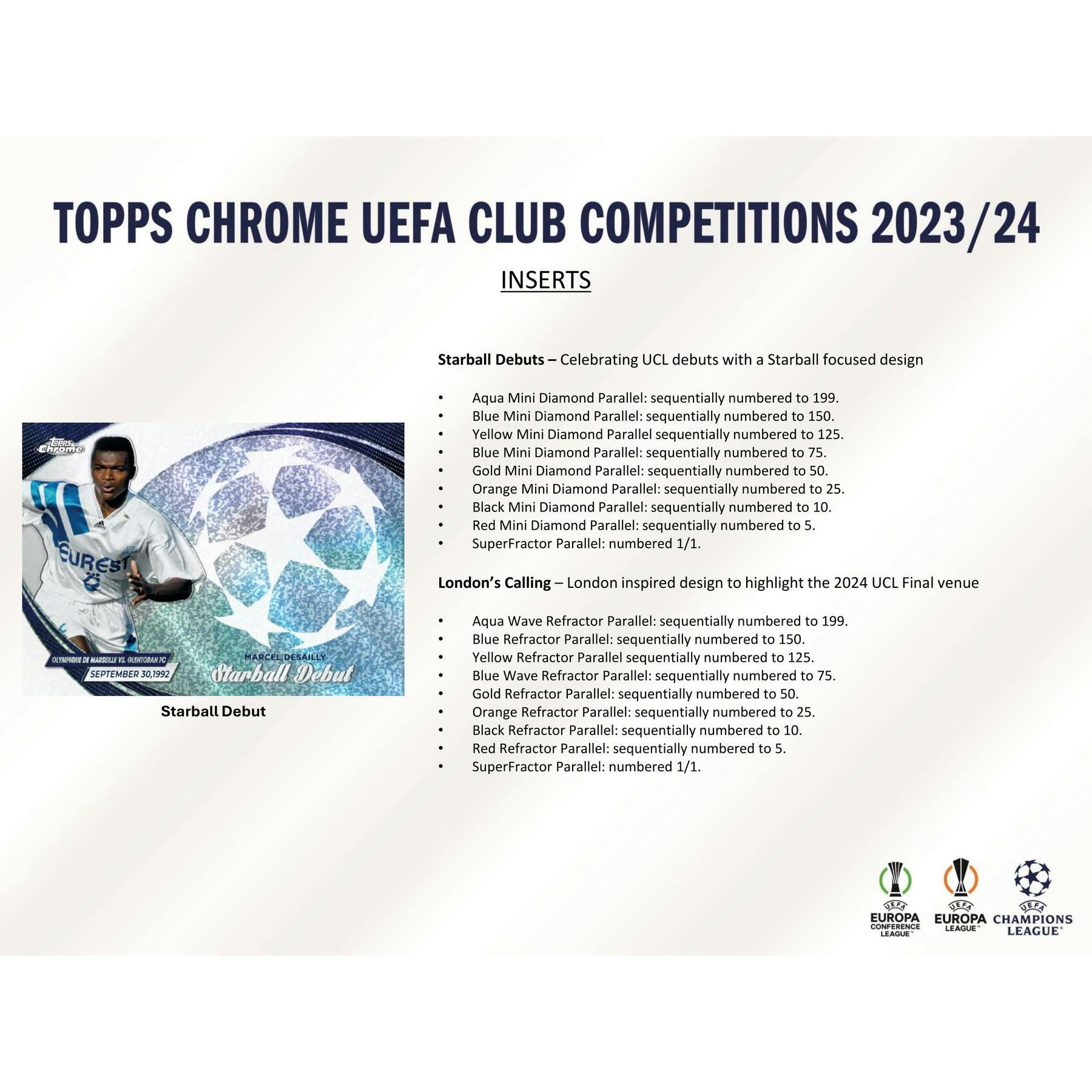 2023/24 Topps Chrome UEFA Club Competitions Soccer Hobby Jumbo Pack