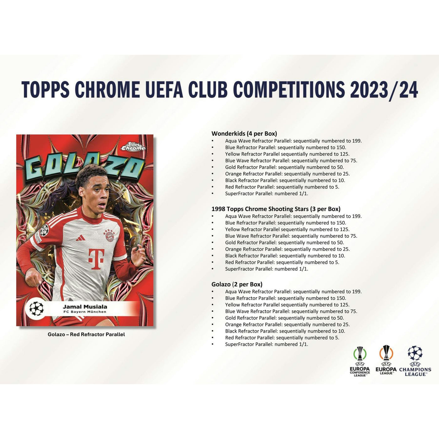 2023/24 Topps Chrome UEFA Club Competitions Soccer Hobby Jumbo Box