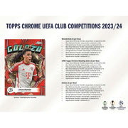 2023/24 Topps Chrome UEFA Club Competitions Soccer Hobby Jumbo Box