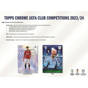 2023/24 Topps Chrome UEFA Club Competitions Soccer Hobby Jumbo Box