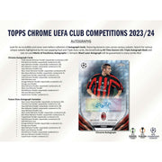 2023/24 Topps Chrome UEFA Club Competitions Soccer Hobby Jumbo Box