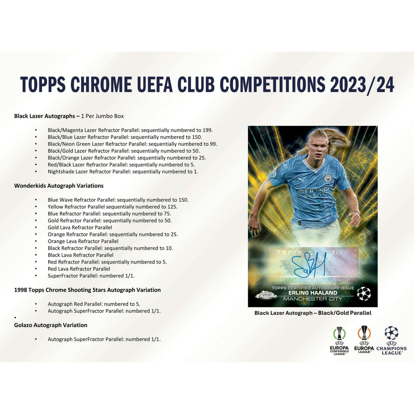 2023/24 Topps Chrome UEFA Club Competitions Soccer Hobby Jumbo Pack