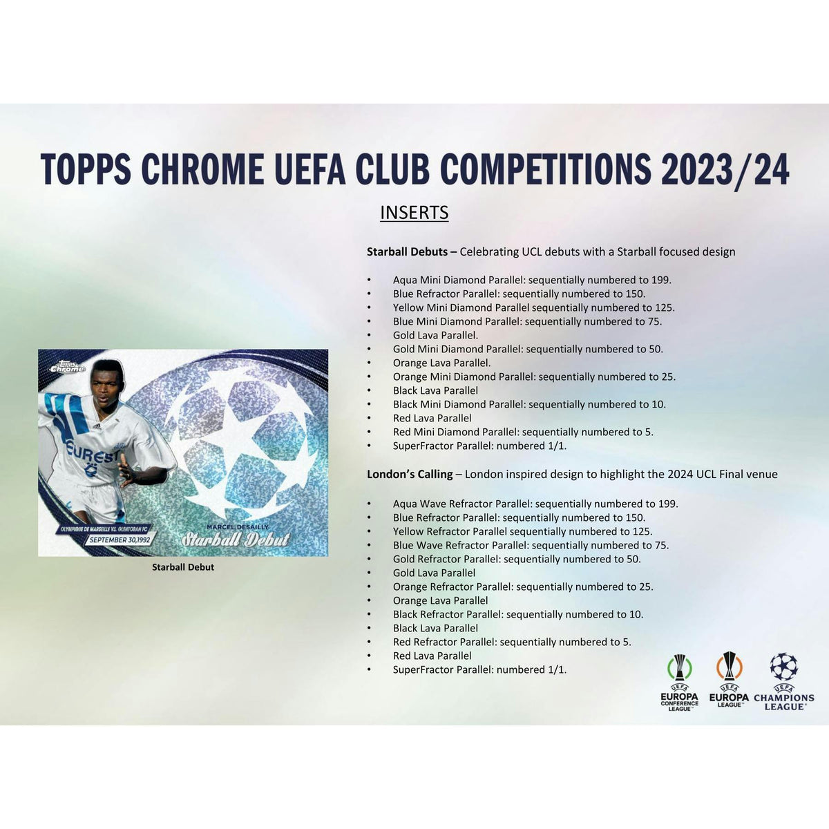 2023/24 Topps Chrome UEFA Club Competitions Soccer Hobby Box