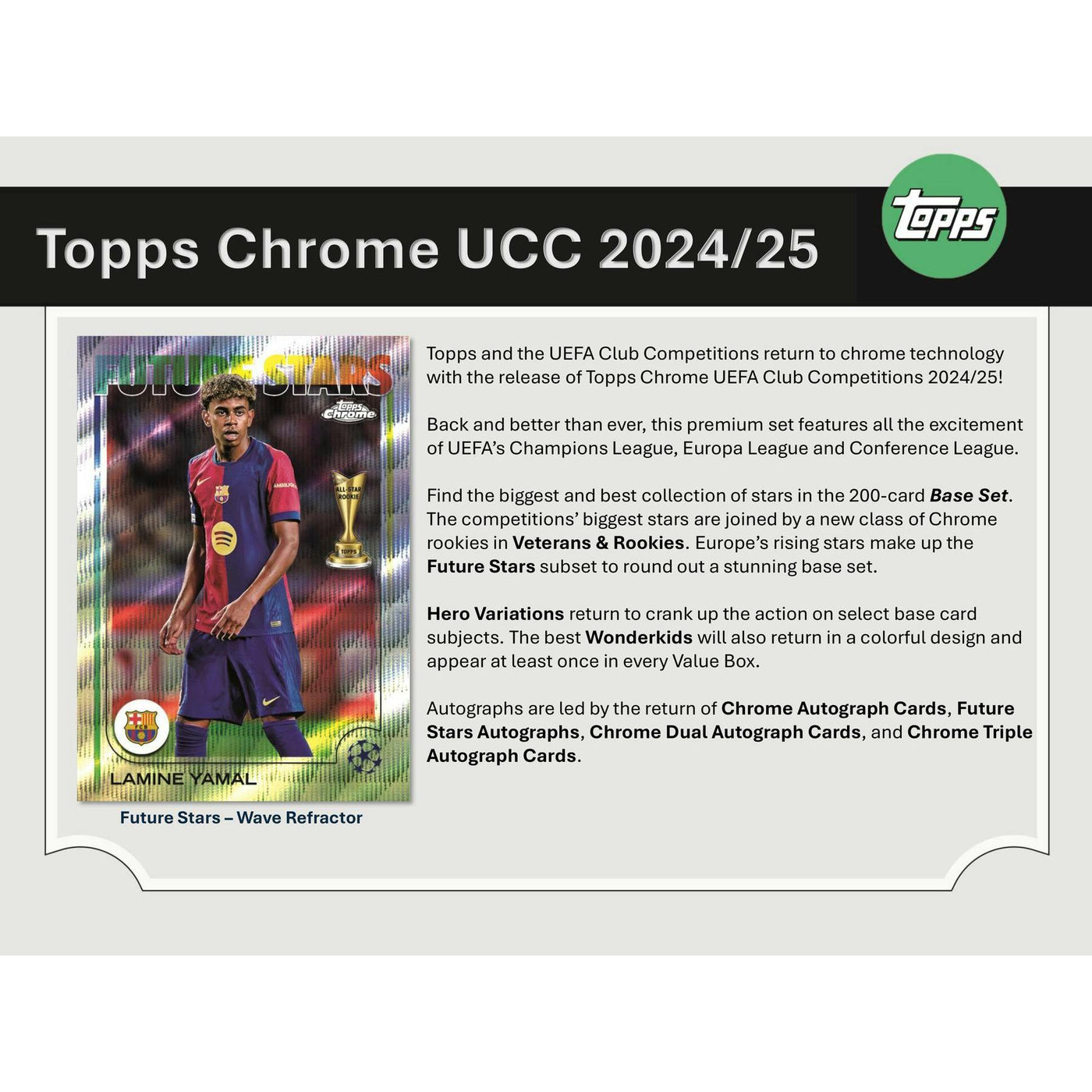 2024/25 Topps Chrome UEFA Club Competitions Soccer Blaster 40-Box Case