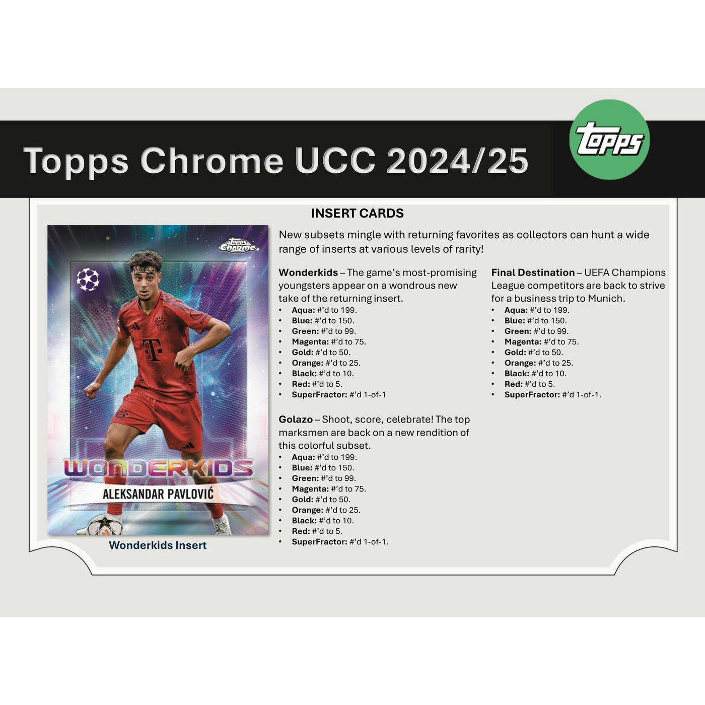 2024/25 Topps Chrome UEFA Club Competitions Soccer Blaster 40-Box Case