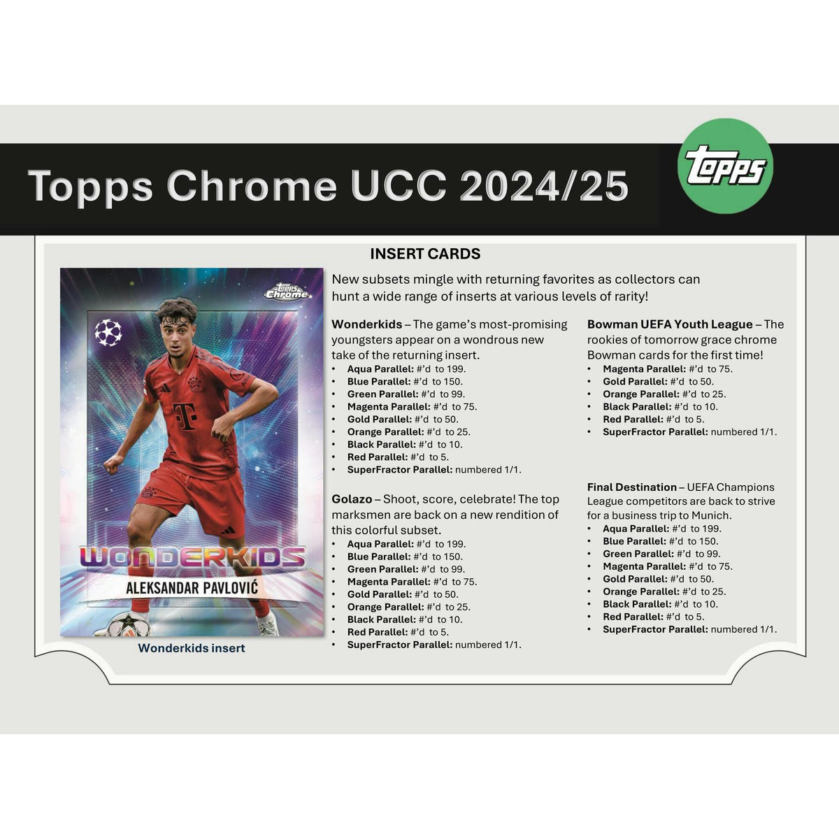 2024/25 Topps Chrome UEFA Club Competitions Soccer Hobby Pack