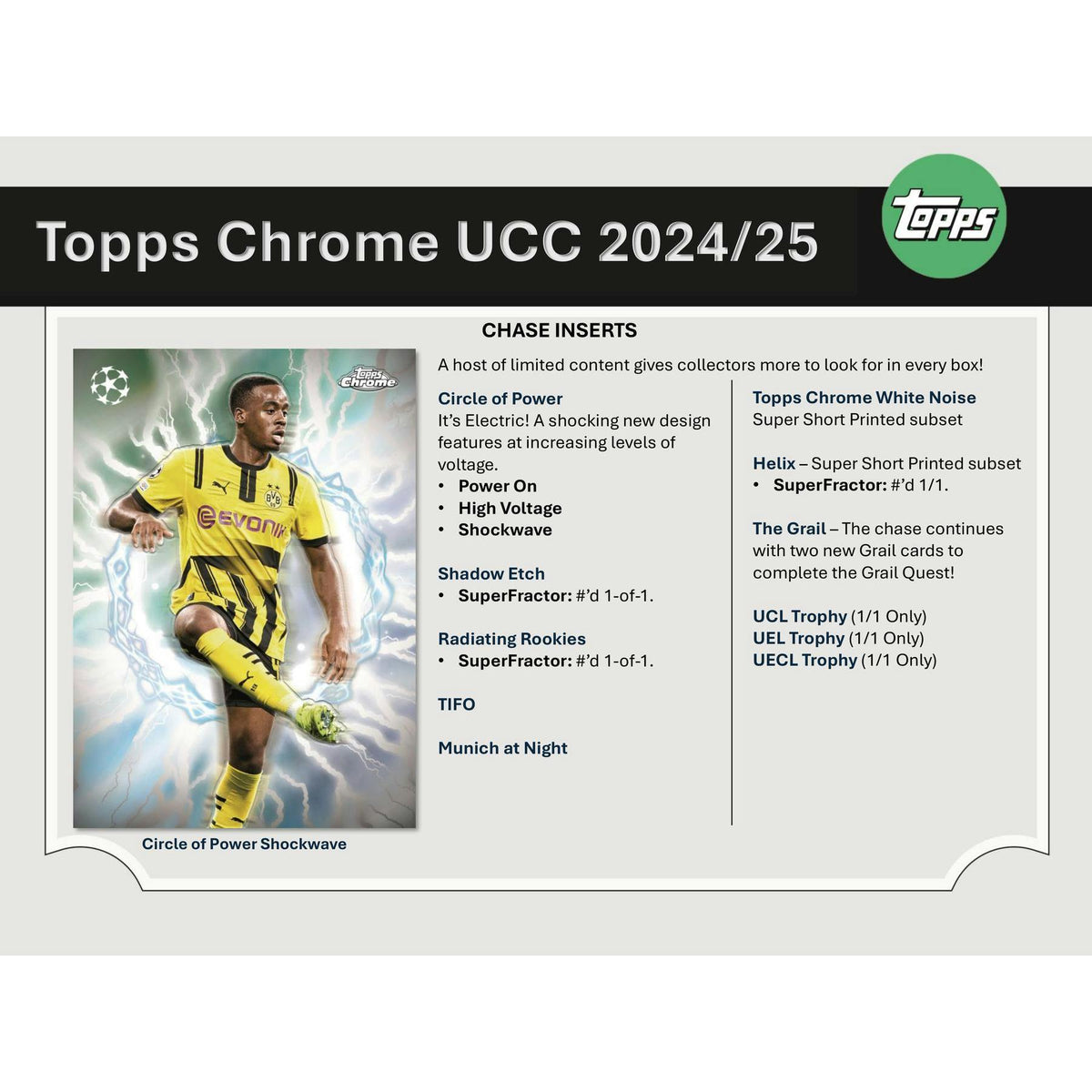 2024/25 Topps Chrome UEFA Club Competitions Soccer Hobby Pack