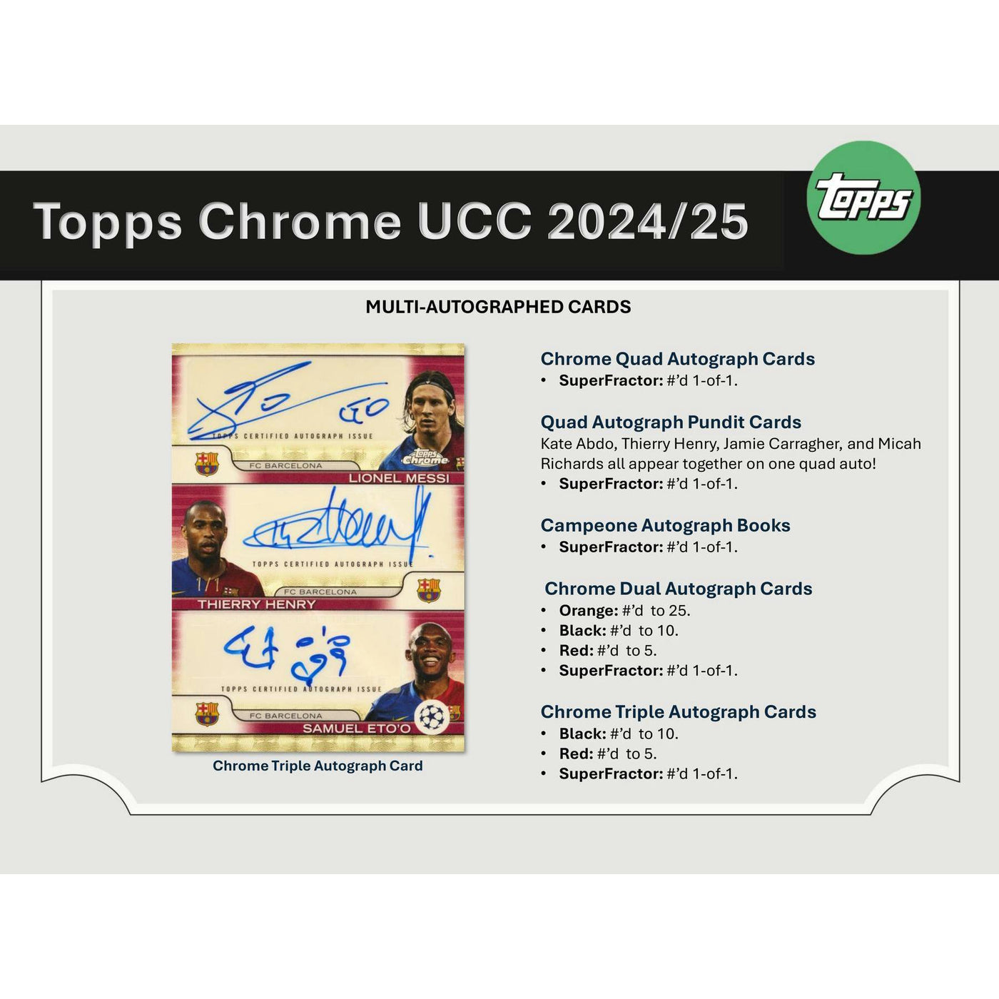 2024/25 Topps Chrome UEFA Club Competitions Soccer Hobby Pack