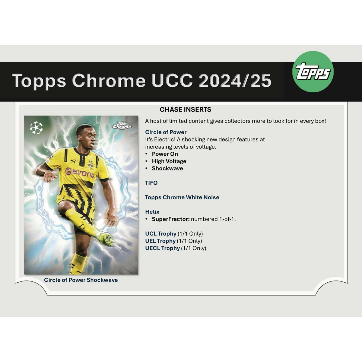 2024/25 Topps Chrome UEFA Club Competitions Soccer Hobby Jumbo 8-Box Case
