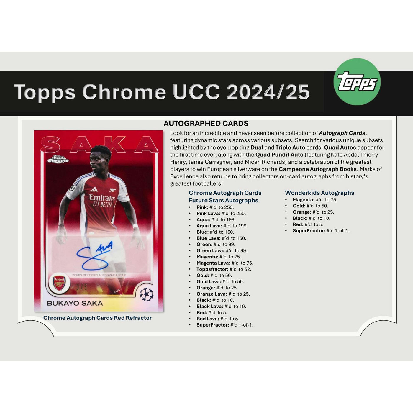 2024/25 Topps Chrome UEFA Club Competitions Soccer Hobby Jumbo 8-Box Case