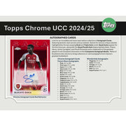 2024/25 Topps Chrome UEFA Club Competitions Soccer Hobby Jumbo 8-Box Case