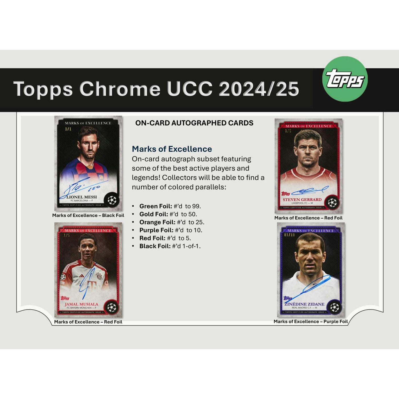 2024/25 Topps Chrome UEFA Club Competitions Soccer Hobby Jumbo Pack