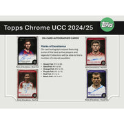 2024/25 Topps Chrome UEFA Club Competitions Soccer Hobby Jumbo 8-Box Case