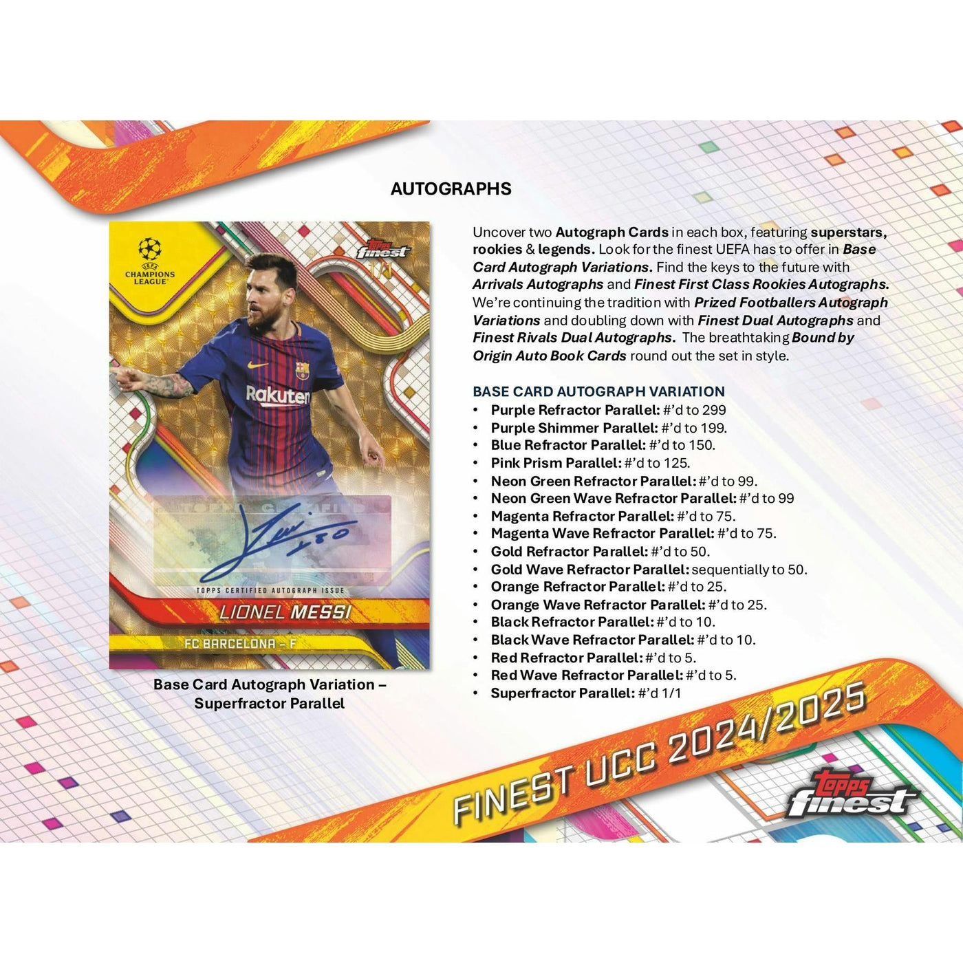 2024/25 Topps UEFA Club Competitions Finest Soccer Hobby Box