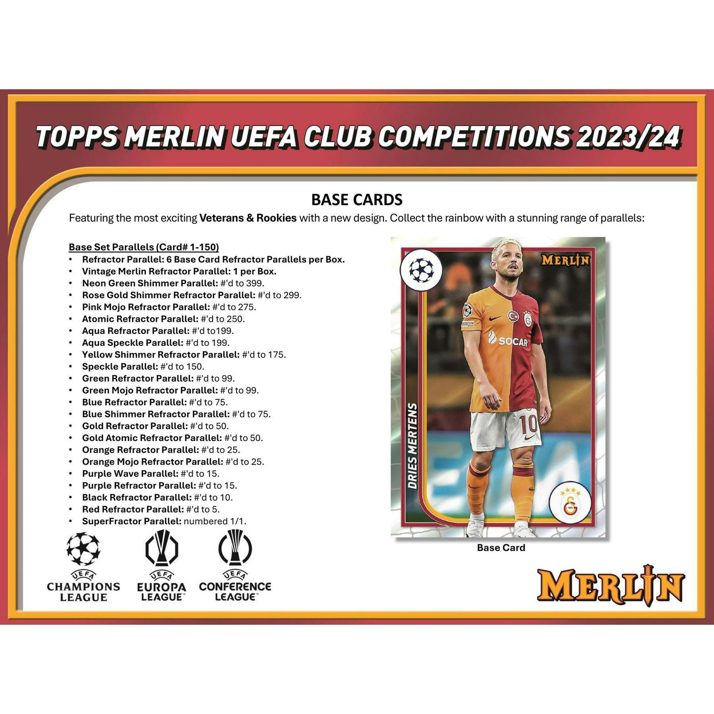 2023/24 Topps Chrome Merlin UEFA Club Competitions Soccer Hobby Box