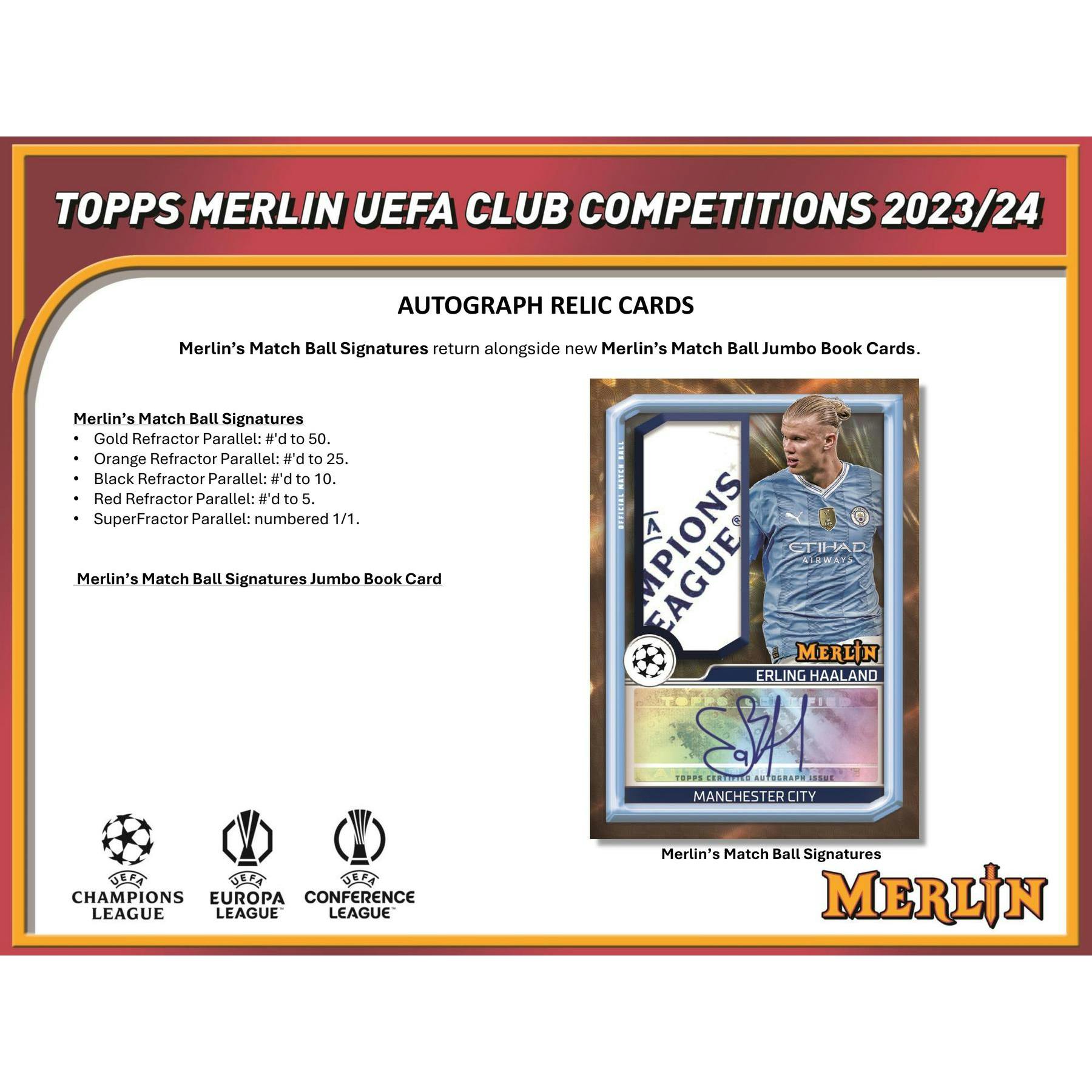 2023/24 Topps Chrome Merlin UEFA Club Competitions Soccer Hobby Box