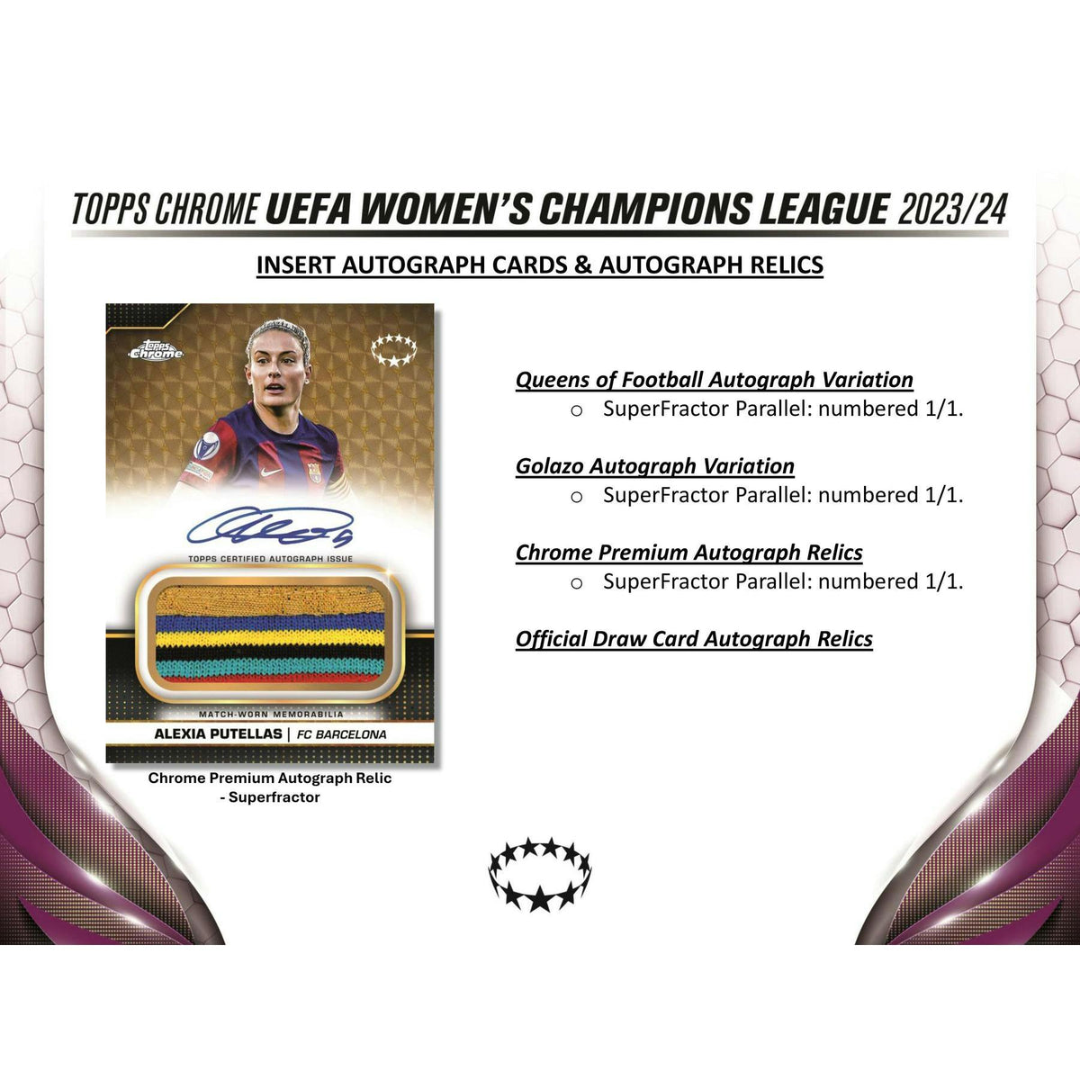 2023/24 Topps Chrome UEFA Women's Champions League Soccer Hobby Box