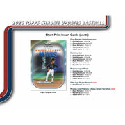 2025 Topps Chrome Update Series Baseball Delight 6-Box Case