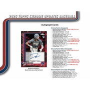 2025 Topps Chrome Update Series Baseball Delight 6-Box Case