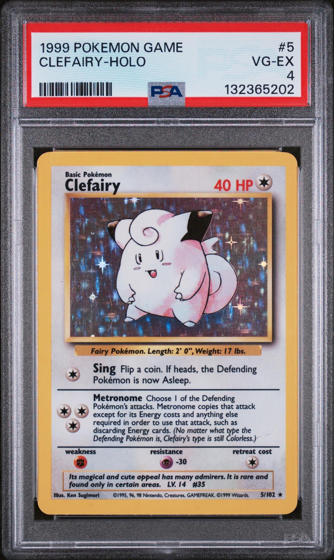 Pokemon Base Set Unlimited Clefairy 5/102 PSA 4