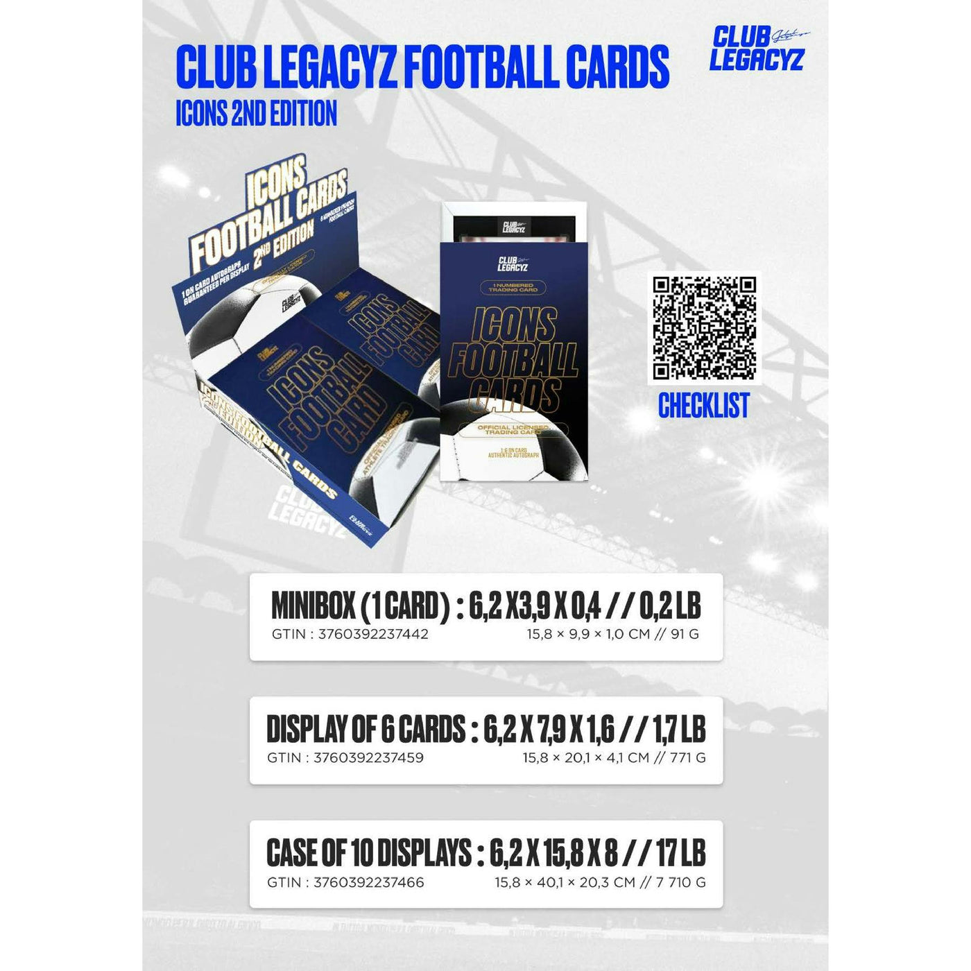 2025 Club Legacyz Icons Soccer Second Edition Hobby Box