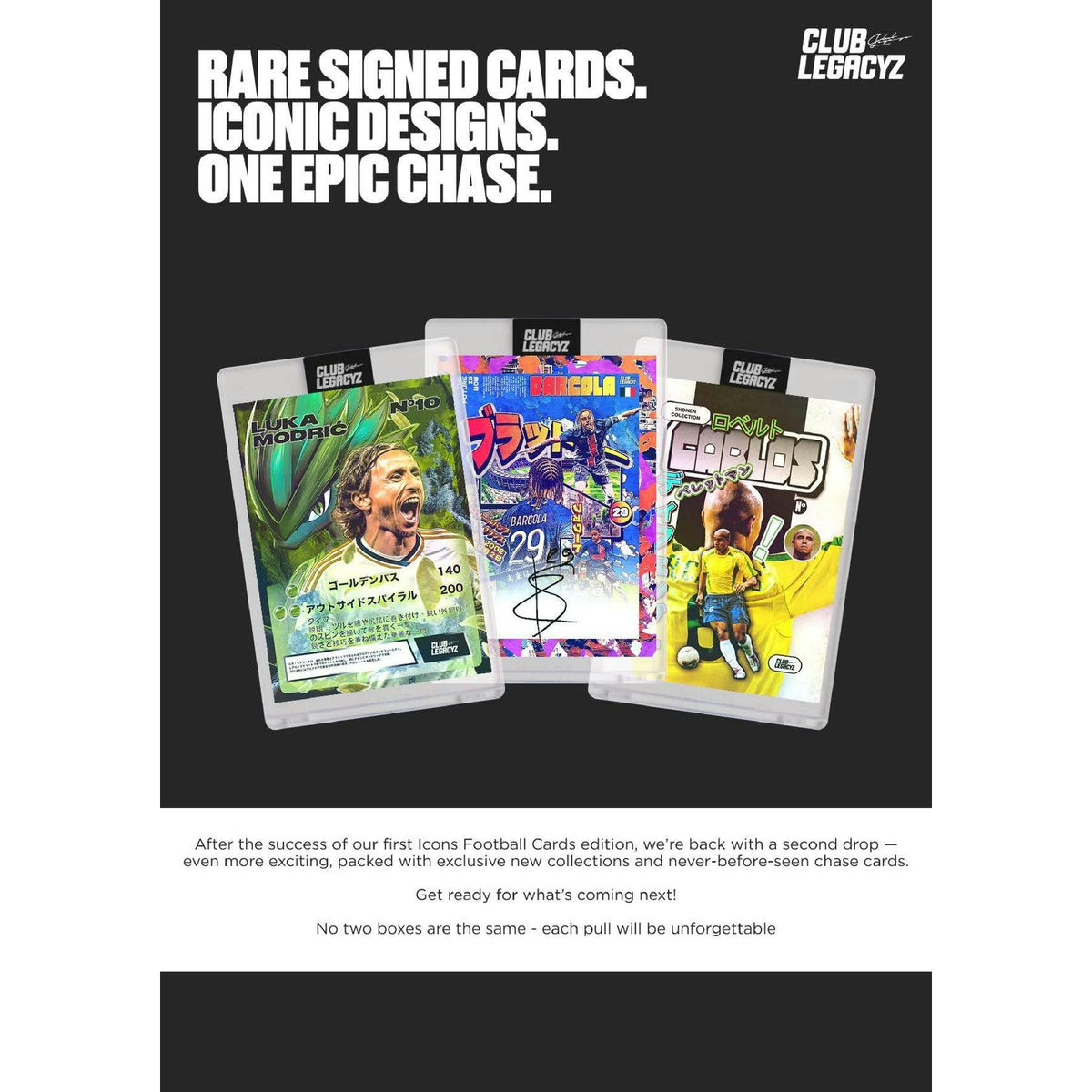 2025 Club Legacyz Icons Soccer Second Edition Hobby Box
