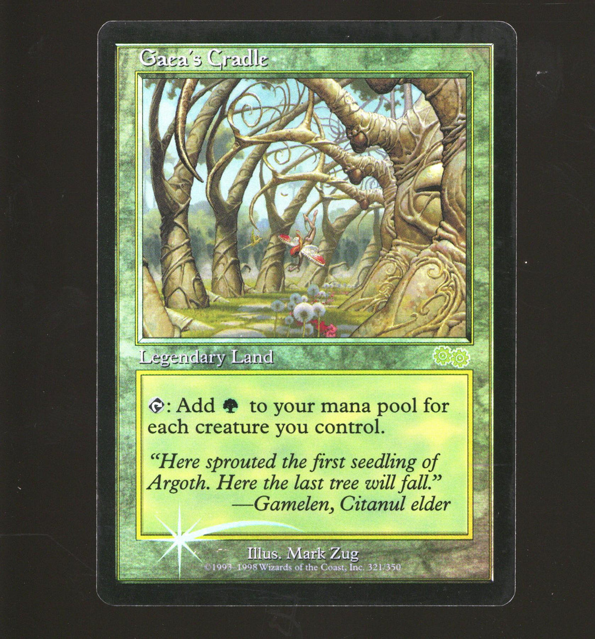 Magic the Gathering Judge Promo FOIL Gaea's Cradle MODERATELY PLAYED MP