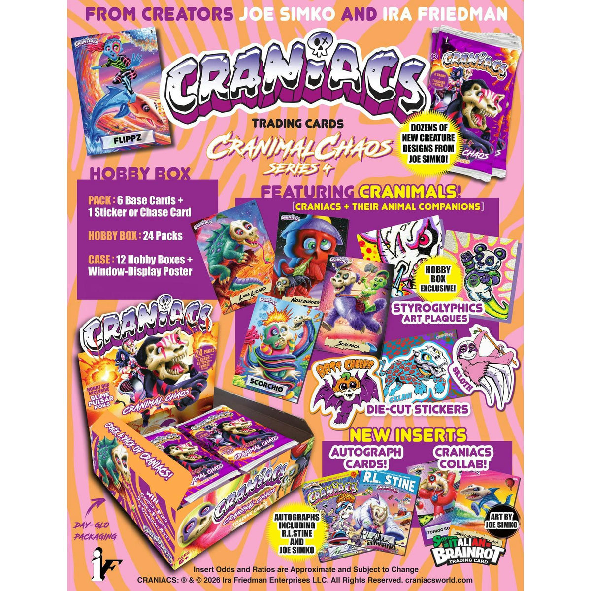 Craniacs Trading Cards Series 4 Cranimal Chaos Hobby Box (Presell)