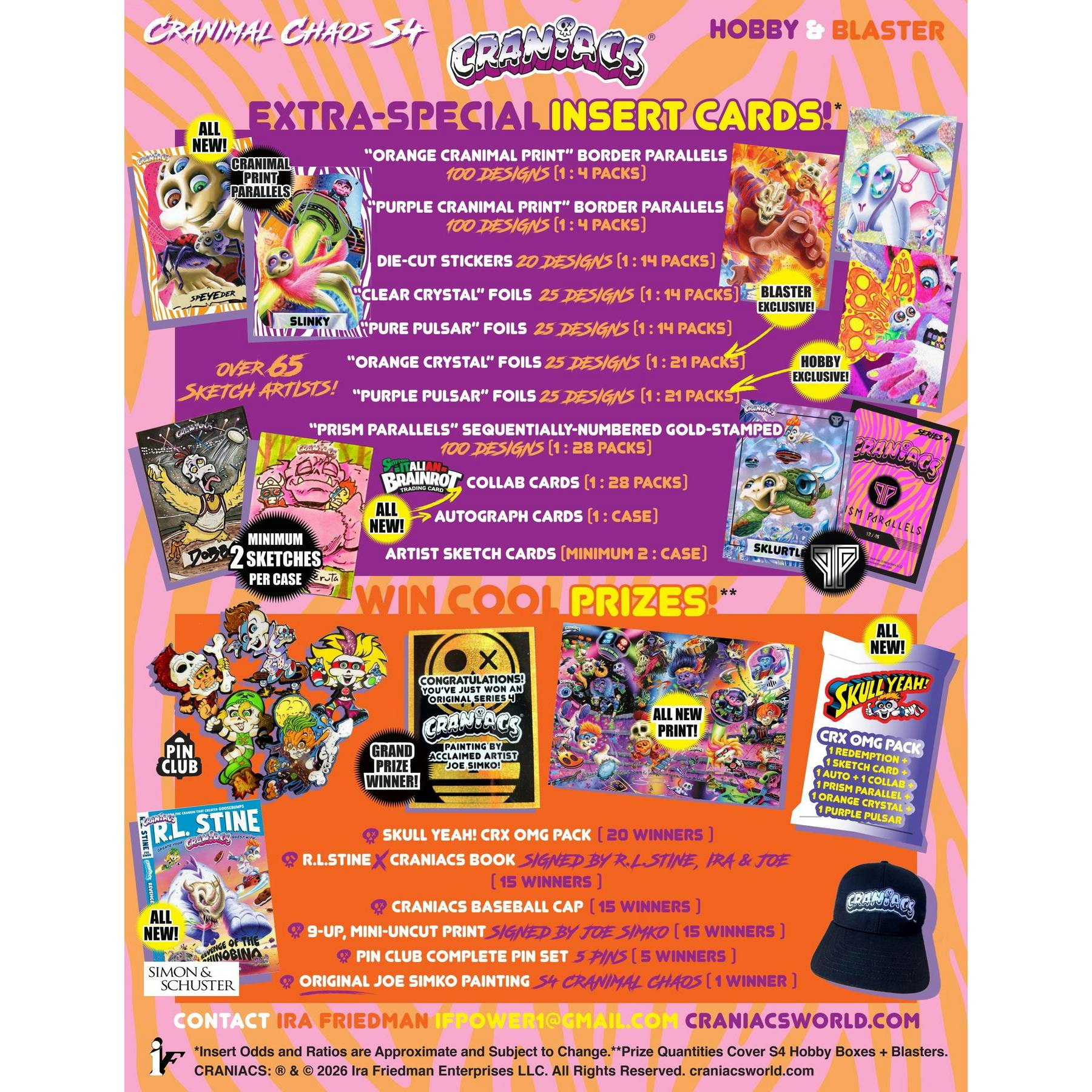 Craniacs Trading Cards Series 4 Cranimal Chaos Hobby 12-Box Case (Presell)