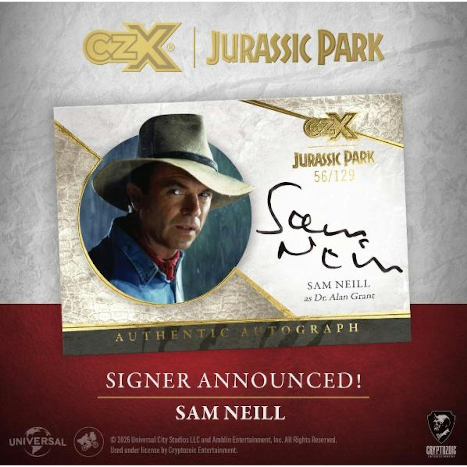2025 Cryptozoic CZX Jurassic Park Hobby Box (Presell)