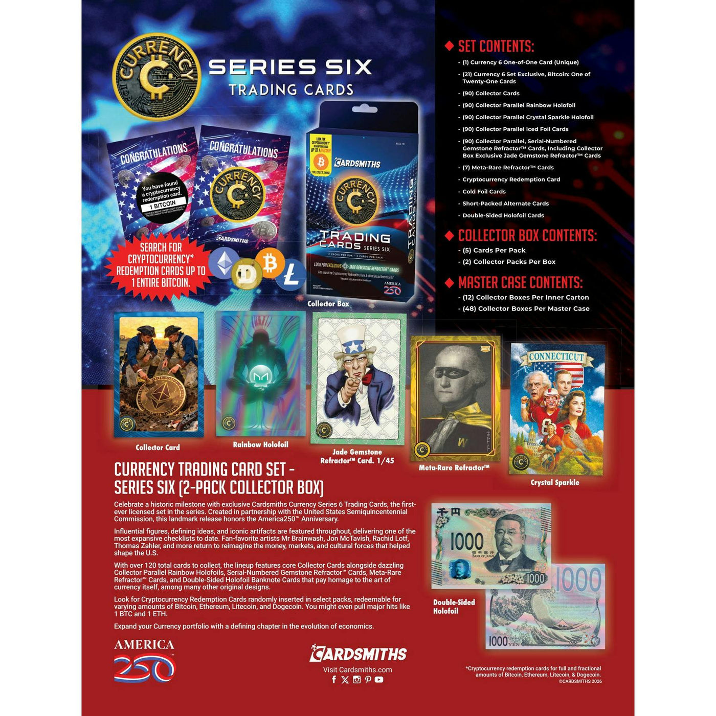 2026 Cardsmiths Currency Trading Cards Series 6 Collector Box (Presell)