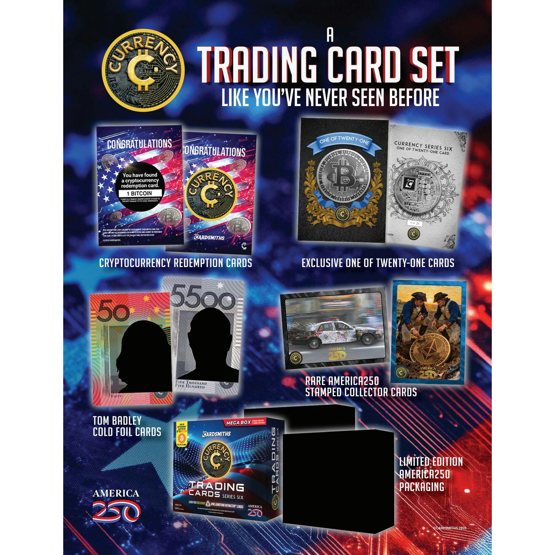 2026 Cardsmiths Currency Trading Cards Series 6 Mega 6-Box Case (Presell)
