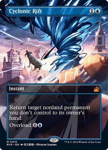 Magic the Gathering Ravnica Remastered ANIME BORDERLESS Cyclonic Rift 0419 NEAR MINT NM