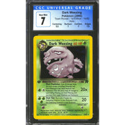 Pokemon Team Rocket 1st Edition Dark Weezing 14/82 CGC 7 subs