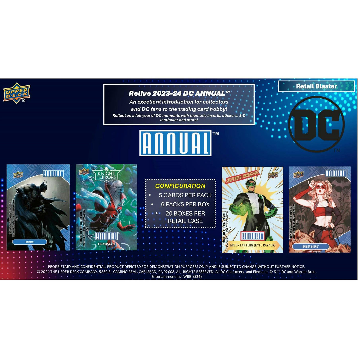 2023/24 Upper Deck DC Annual Blaster 20-Box Case