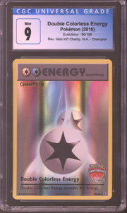 Pokemon North America Championships CHAMPION Double Colorless Energy 90/108 CGC 9 *004
