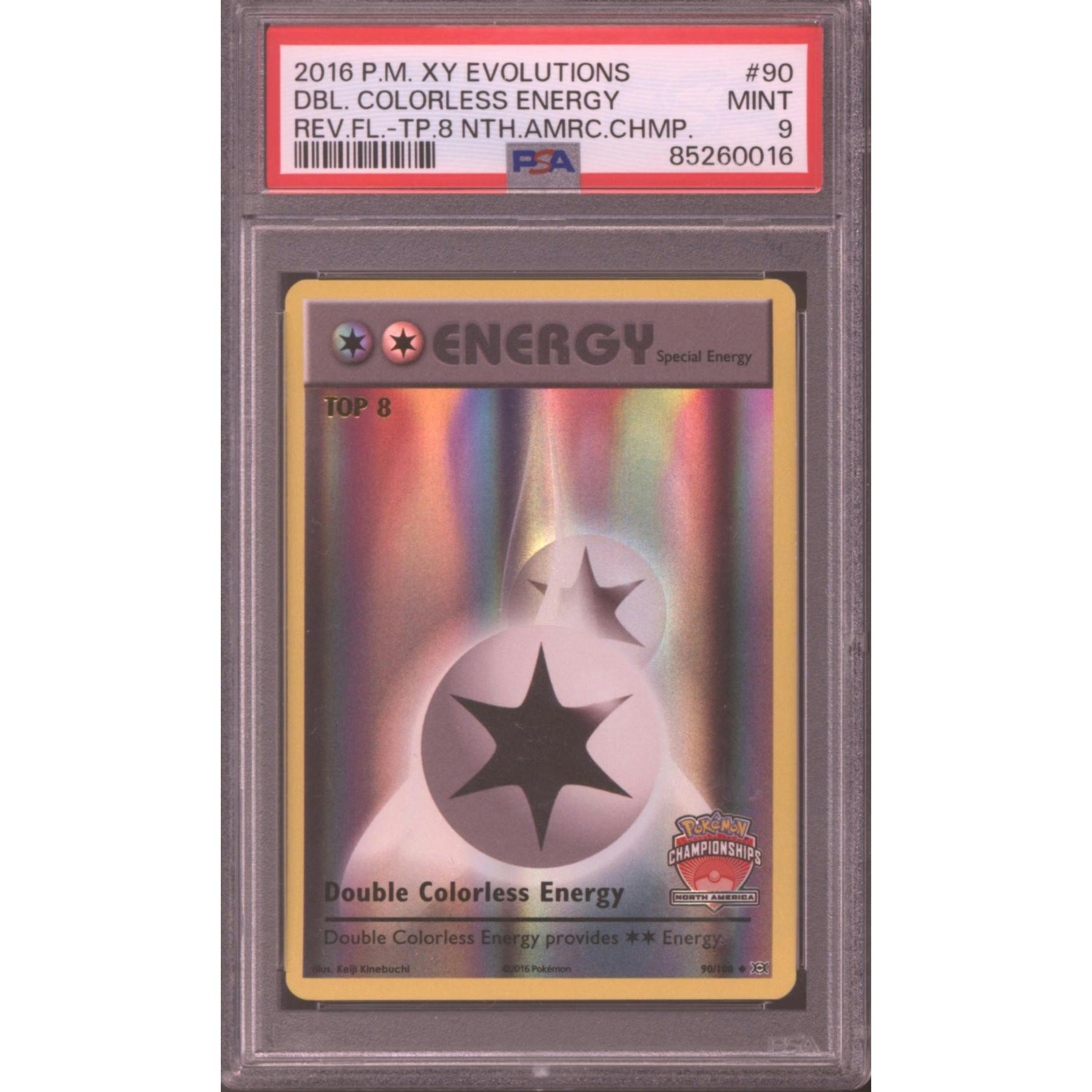 Pokemon North America Championships Top 8 Double Colorless Energy 90/108 PSA 9 *016
