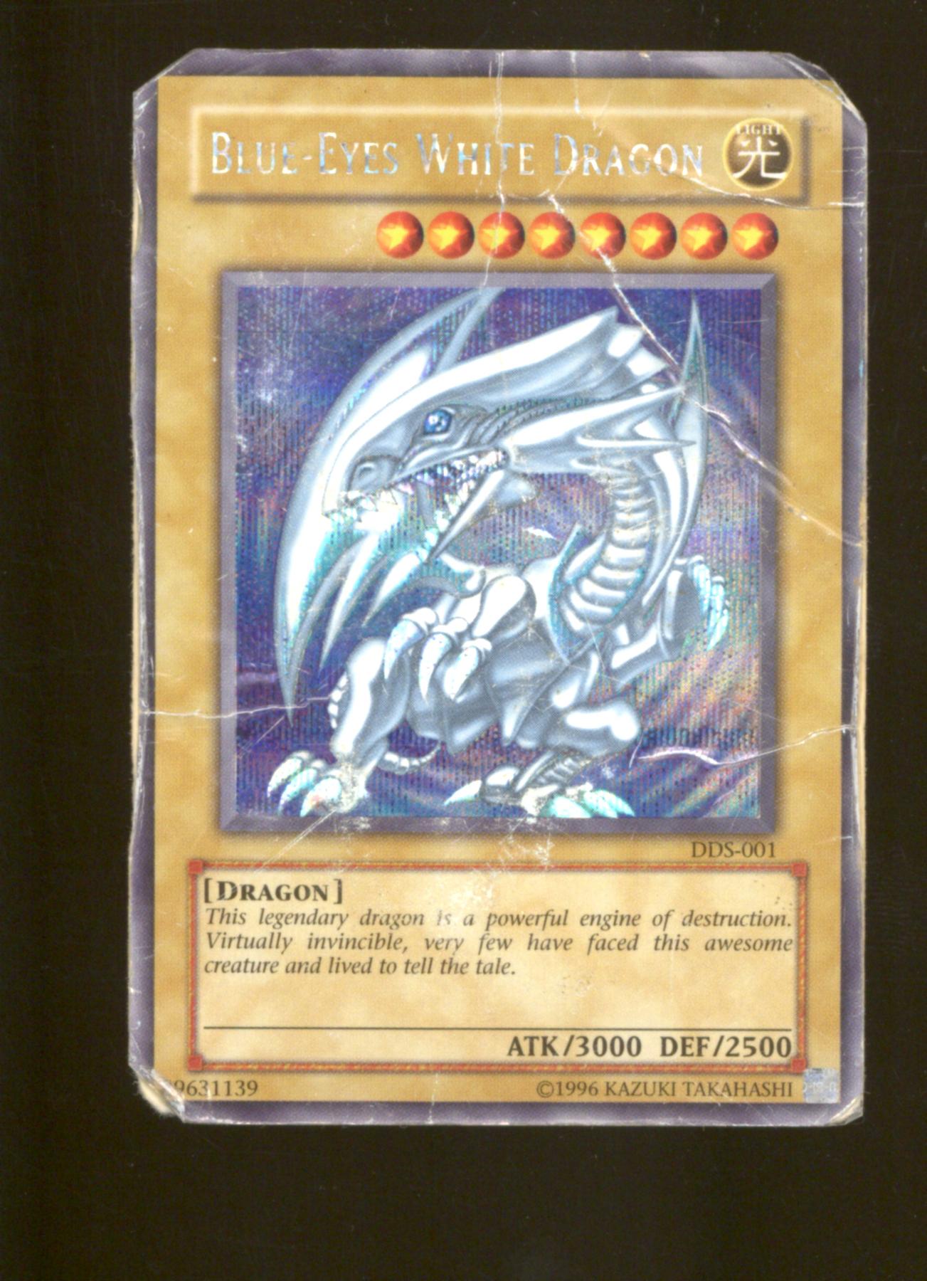 Yu-Gi-Oh Dark Duel Stories Promo Blue-Eyes White Dragon DDS-001 DAMAGED DMG