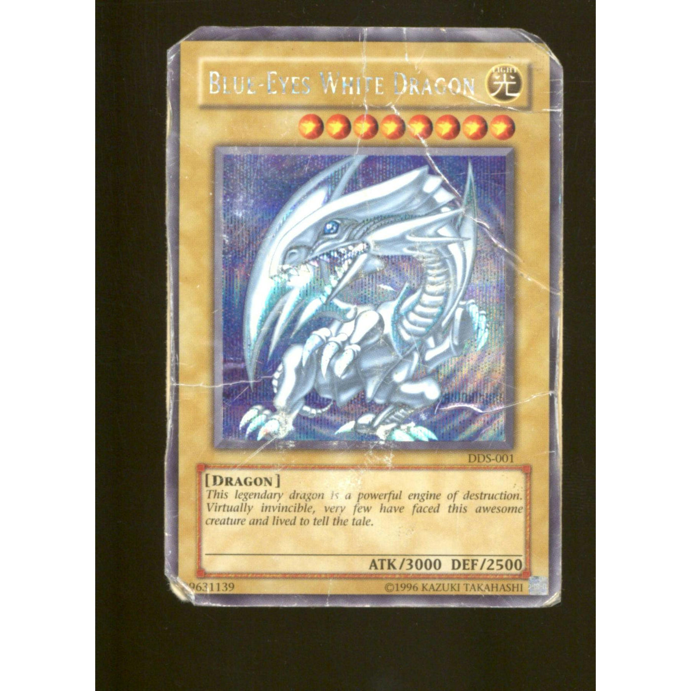 Yu-Gi-Oh Dark Duel Stories Promo Blue-Eyes White Dragon DDS-001 DAMAGED DMG