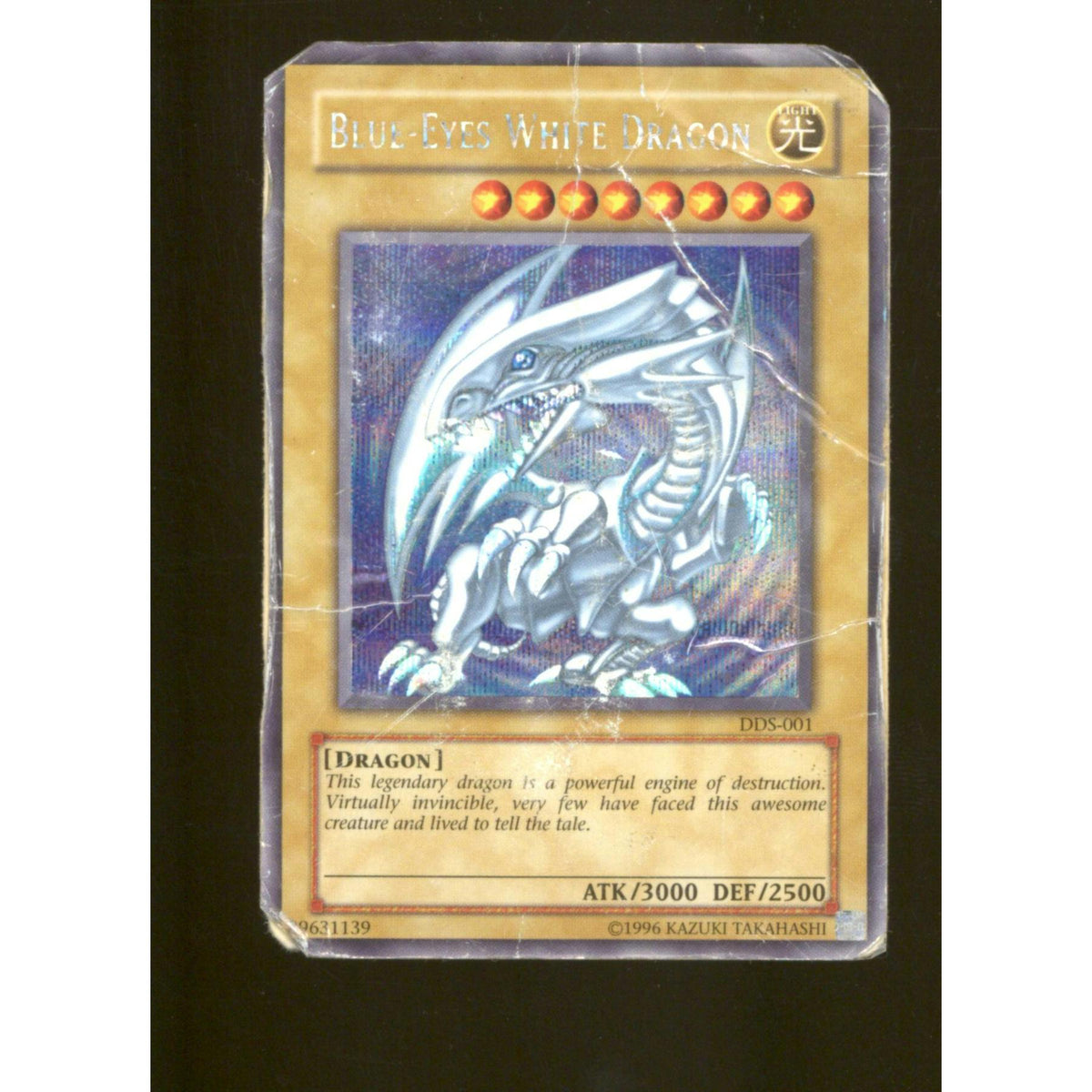 Yu-Gi-Oh Dark Duel Stories Promo Blue-Eyes White Dragon DDS-001 DAMAGED DMG