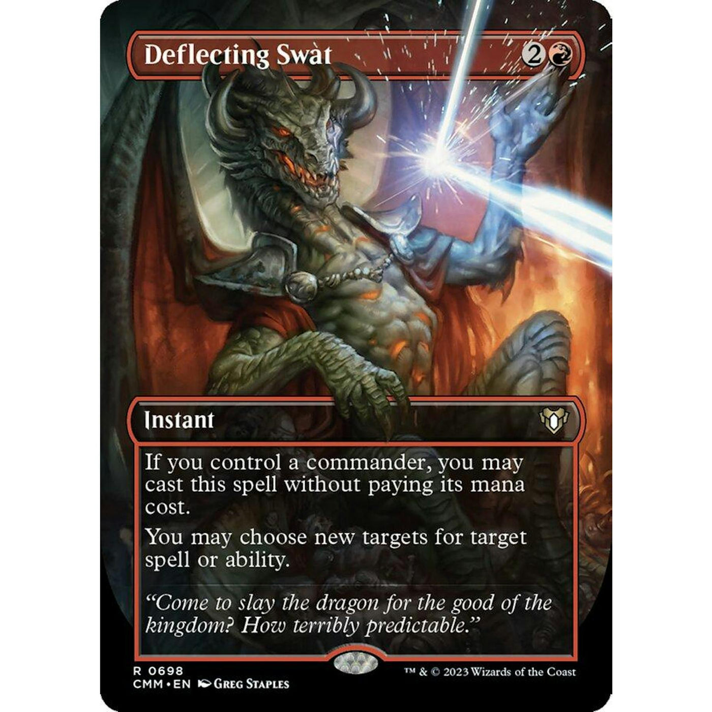 Magic the Gathering Commander Masters BORDERLESS Deflecting Swat 0698 NEAR MINT NM