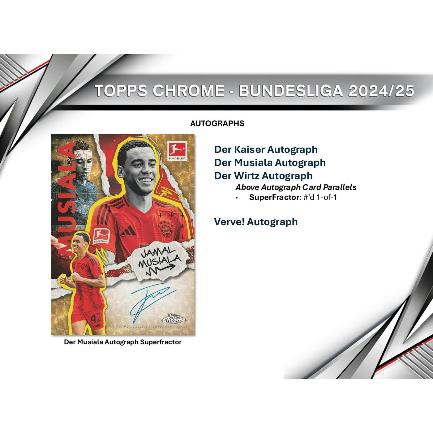 2024/25 Topps Chrome Bundesliga Soccer Hobby Box