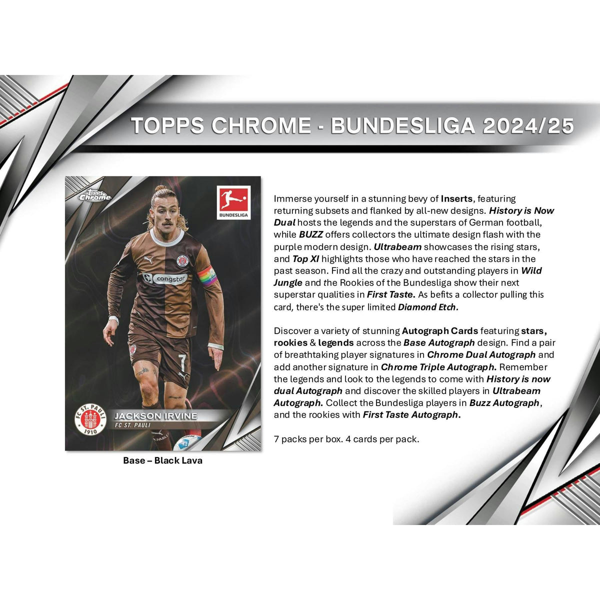 2024/25 Topps Chrome Bundesliga Soccer Blaster Box