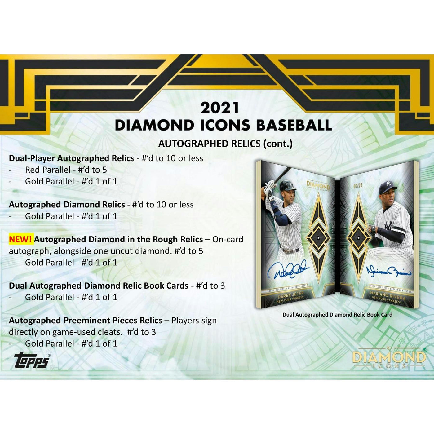 2021 Topps Diamond Icons Baseball Hobby 4-Box Case