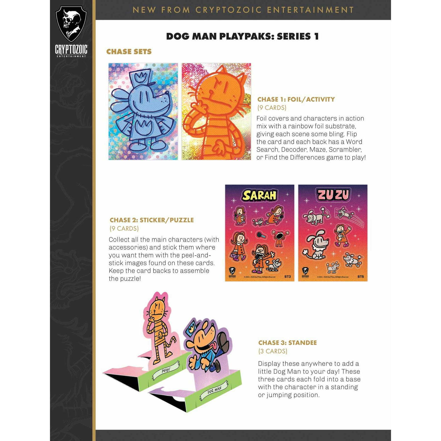 2026 Cryptozoic Dog Man Playpaks: Series 1 Gravity Feed Box