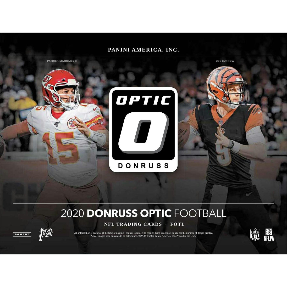 2020 Panini Donruss Optic Football 1st Off The Line FOTL Hobby Box