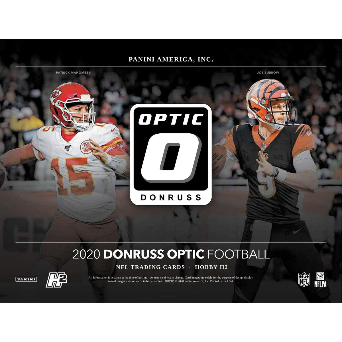 2020 Panini Donruss Optic Football H2 Hobby Hybrid 20-Box Case