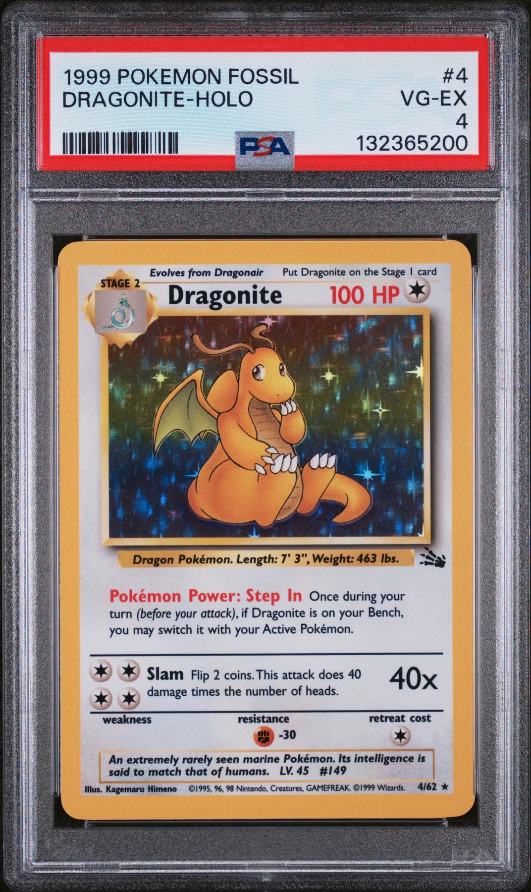 Pokemon Fossil Dragonite 4/62 PSA 4