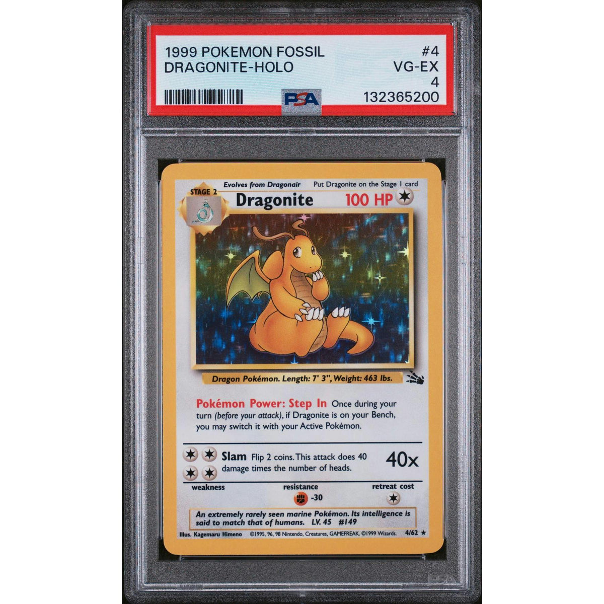 Pokemon Fossil Dragonite 4/62 PSA 4