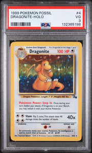 Pokemon Fossil Dragonite 4/62 PSA 3